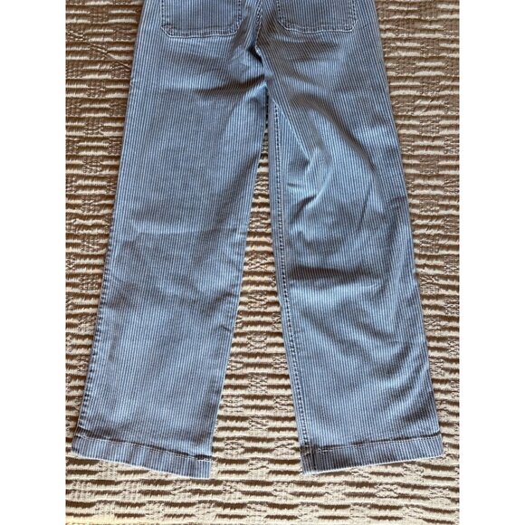NWT 11/12 Reg Abercrombie Kids Wide Leg Jean High Rise Striped - Picture 8 of 10
